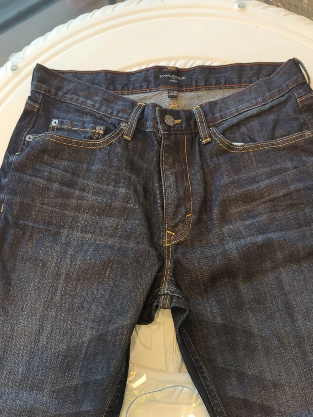 Banana Republic 100% Cotton Men's Straight Jeans in Dark Indigo 32/30